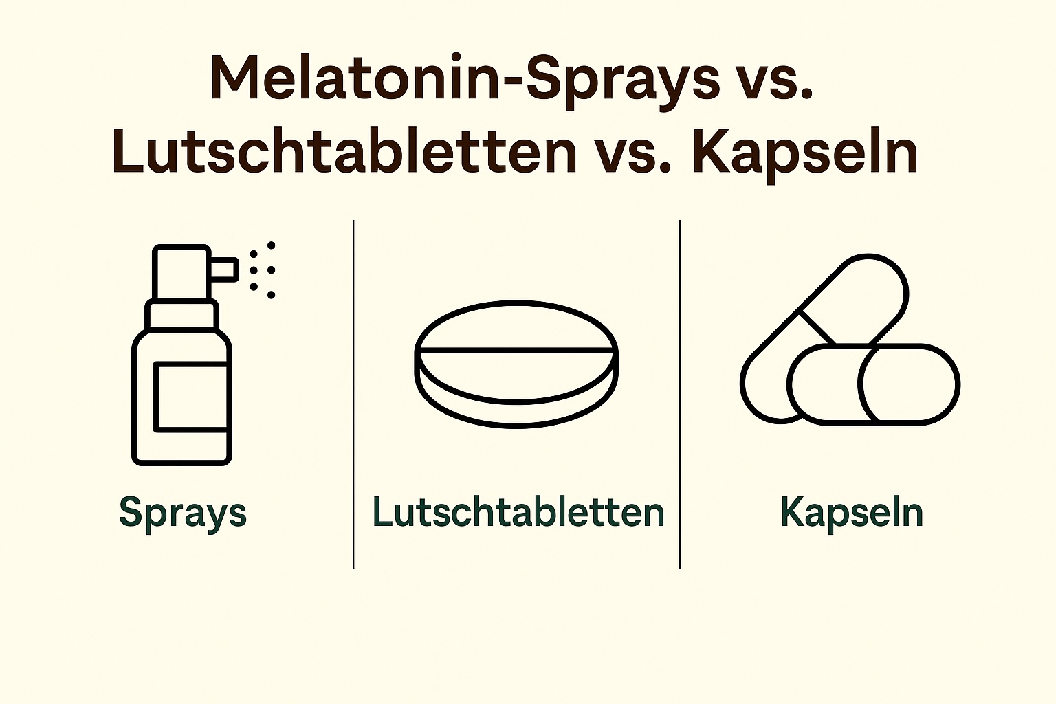 Melatonin Sprays vs. Lutschtablette vs. Kapseln